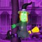 4FT Halloween Inflatable Witch with Build-in LED Lights(green)